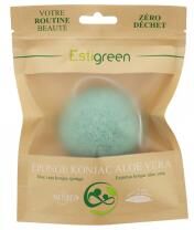 Estigreen Éponge Konjac Aloe Vera Hydratante - Sachet 1 éponge