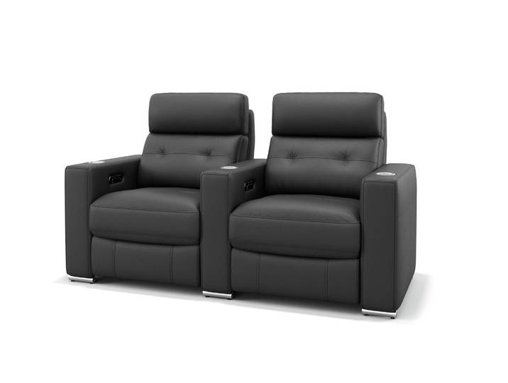 Leder 2 Sitzer Sofa MATERA mit Sitztiefenverstellung