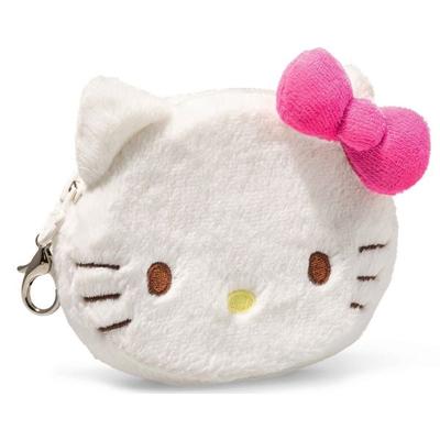 Steiff 024801 - Hello Kitty Geldbeutel, weiß/pink, Plüsch, 10 cm