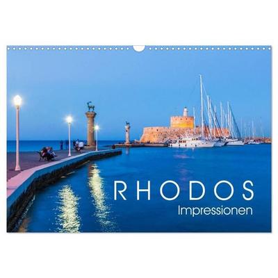 RHODOS Impressionen (Wandkalender 2027 DIN A3 quer), CALVENDO Monatskalender