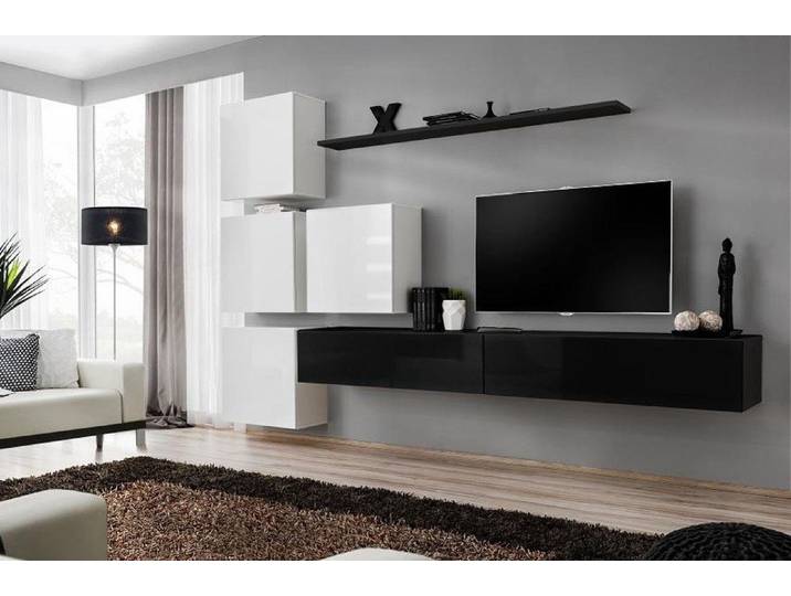 Xlmoebel Wohnwand Design Sideboard 2x Wandschrank rtv Lowboard 7tlg. Set, (7-St), Made in Europa