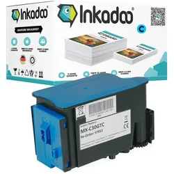 Inkadoo, Toner, Toner kompatibel zu Sharp MX-C30GTC Toner, cyan Cyan (C)