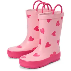 Tchibo - Kinder-Regenstiefel - Gr. 24-25 - hellrosa/print