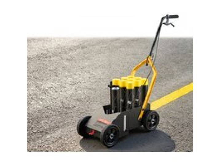 VEVOR Markierungswagen Linien-Markiergerät Linemarker 9 Spraydosen Schwarz, Bodenmarkierung für Parkplatz Werkstatt Straße Einkaufszentrum Sportplatz 50–100 mm Einstellbare Linienbreite mit Adapterdüse