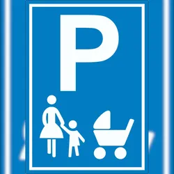 HB-Druck Mutter und Kind Parkplatz Aufkleber Familien Parkplatz A3 (297x420mm)