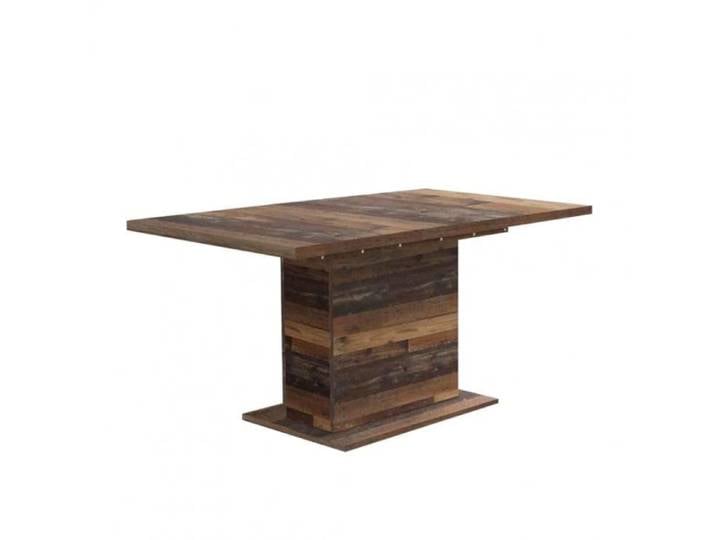 Table de repas extensible - BUCK - Effet bois rustique - 160/200 cm - Contemporain - Design