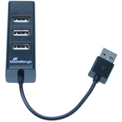 MediaRange USB-Hub 4-fach schwarz