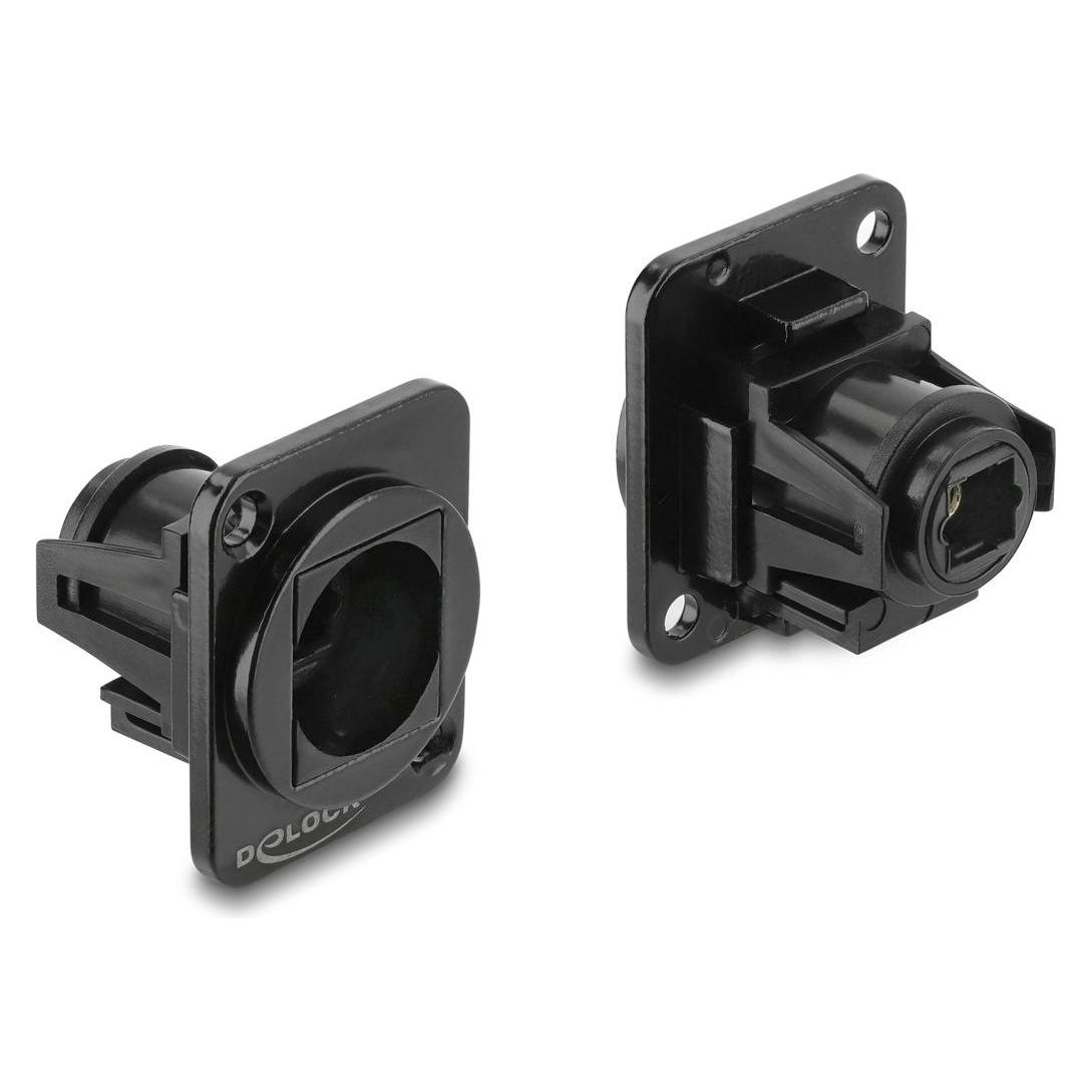 Delock D-Typ Modul TOSLINK Buchse zu TOSLINK Buchse Metall schwarz (92057)