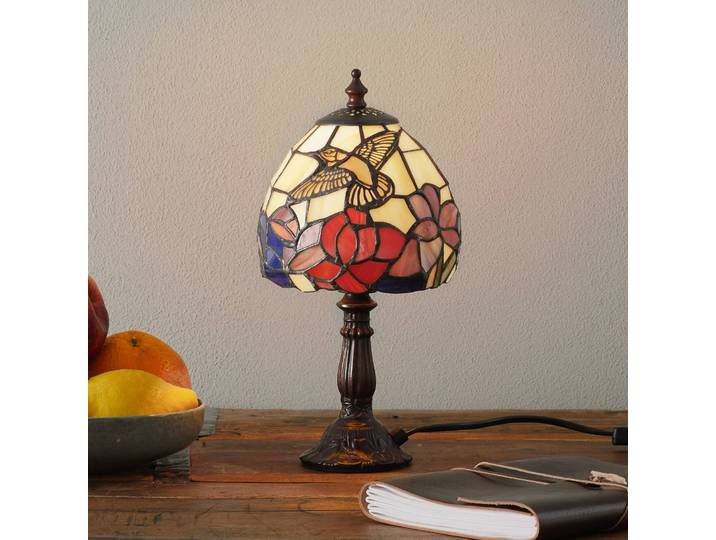 Artistar Tiffany Tischlampe Irena, Multicolour, für Wohn- / Esszimmer, Glas, Tiffany, Tischlampe