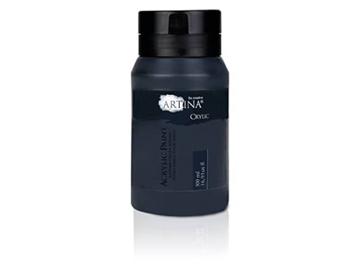 Artina acrylverf tube 500ml hoogwaardig zwart
