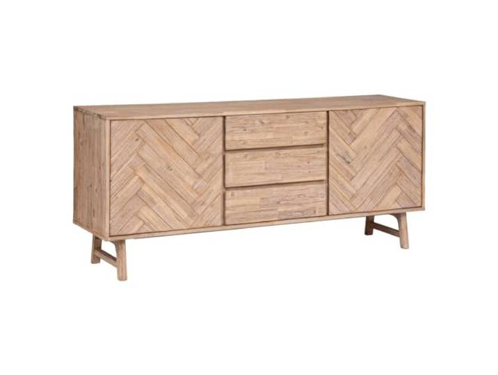 Atmosphera - Aeris Sideboard aus Akazienholz, 180 cm, Fischgrätmuster, 2 Türen, 3 Schubladen - Stauraum für Wohnzimmer und Esszimmer