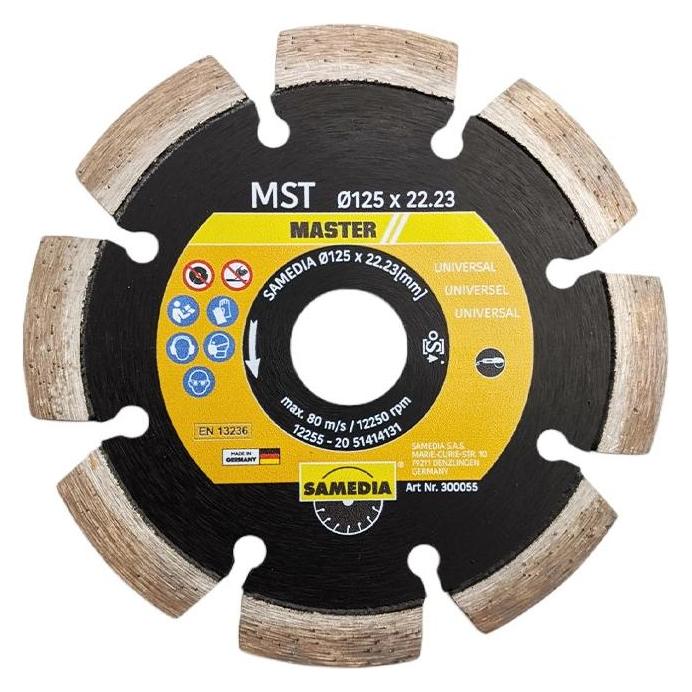 Samedia MASTER MST 125x22,23 Diamant- Trennscheibe KS-weich/Beton 300055 (300055)