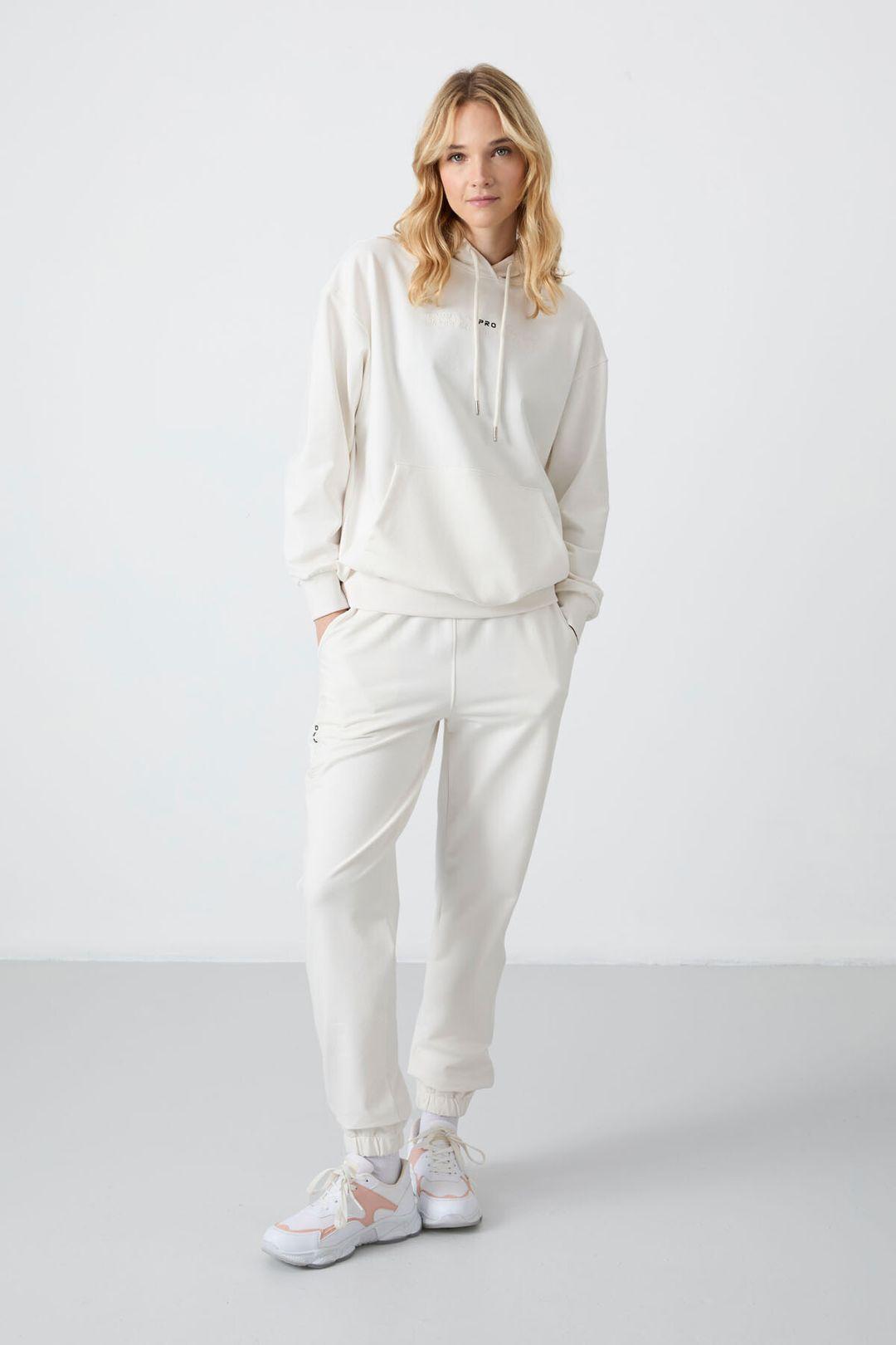 Übergroßes Kapuzen-Sweatshirt- und Hosen-Set