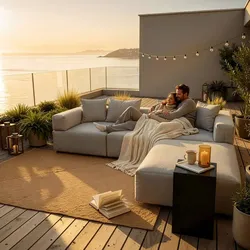 Home Deluxe Outdoor Sofa ALAZIA - Hellgrau