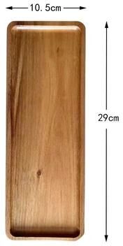 Uplift Treasures Wabi Sabi Acacia Wood Oval Decorative Tray rectangular Tray B
