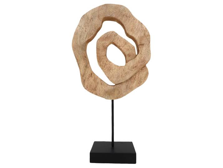 Ambia Home Skulptur, Naturfarben, Holz, Metall, Mangoholz, massiv, Uni, 24.5x52x9 cm, Handmade in India, Kunsthandwerk, zum Stellen, handgemacht, Dekoration, Dekofiguren & Skulpturen, Skulpturen