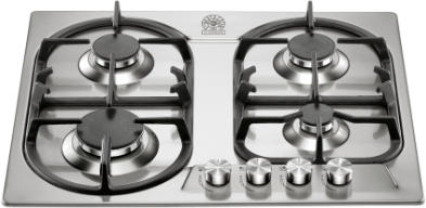Ⓜ️🔵🔵🔵 LA GERMANIA P6401D9X/19 - Piano Cottura a Gas, 4 Fuochi, Acciaio Inox, Griglie Gh