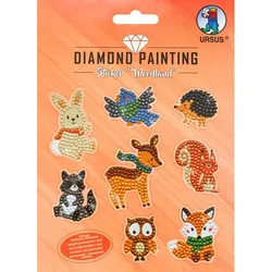 Ursus Diamond Painting "Waldtiere", 8 Sticker
