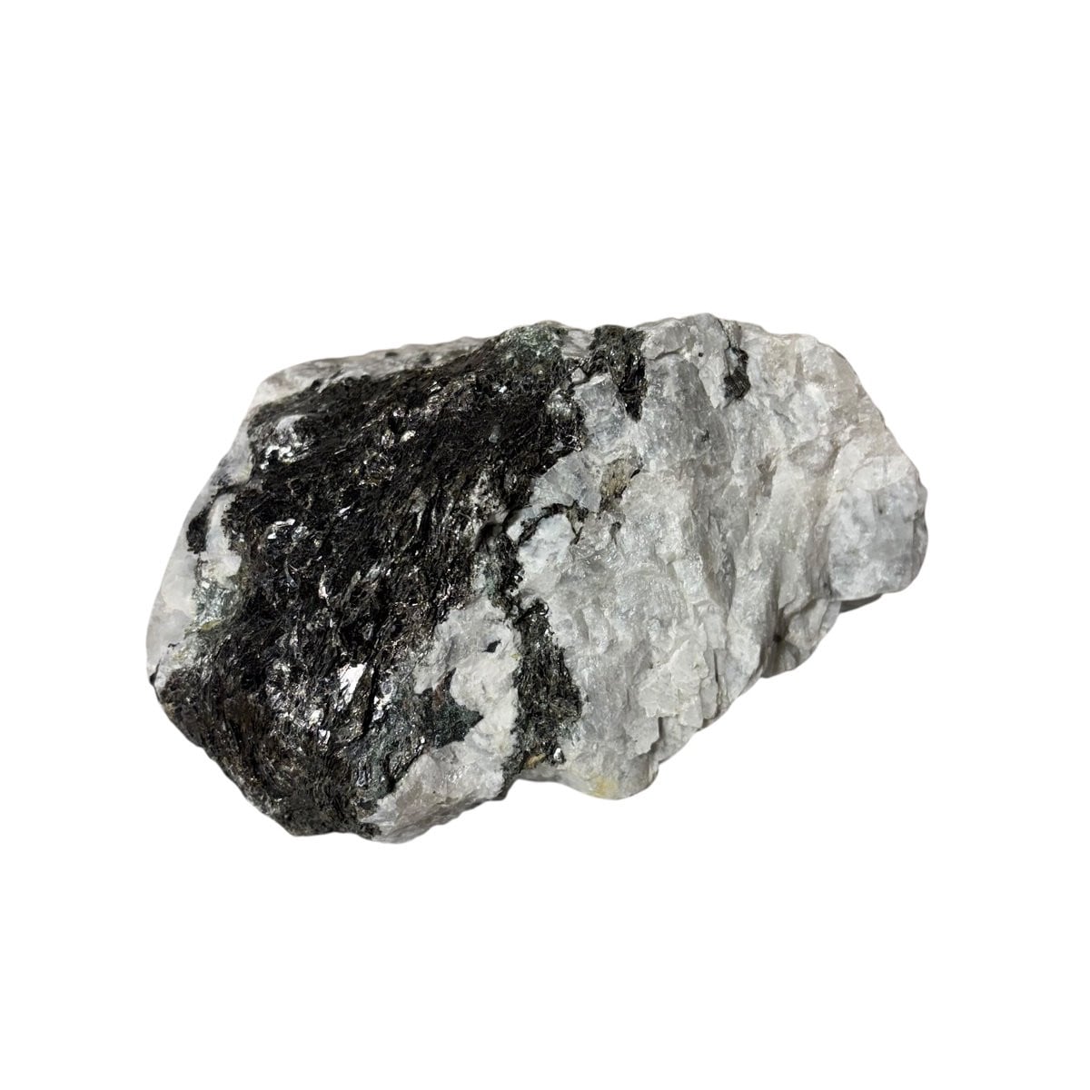 Ruwe witte maansteen met toermalijn 4,1 kg
