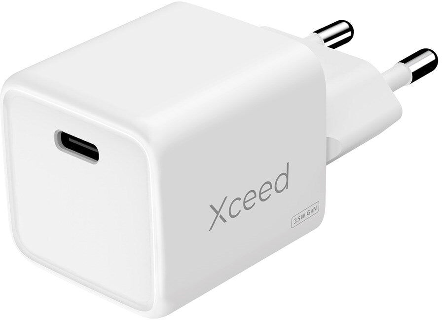 Xceed 35W GaN Multifunktionel Vægoplader - USB-C - Hvid