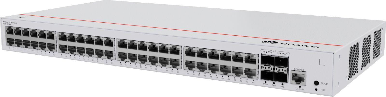 Huawei eKit S220 Serie S220-48P4S Managed L2 Gigabit Ethernet PoE Switch, 1U Rackmount