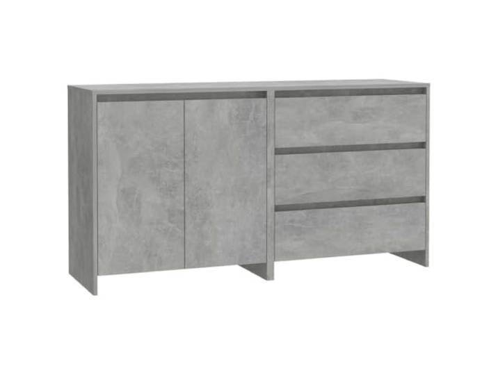 HGFDVCMR 2-TLG. Sideboard Set Betongrau Holzwerkstoff 70x41x75 cm Stilvolle Kommoden für Wohnzimmer und Flur mit reichlich Stauraum auf fester Oberplatte für Dekoration.