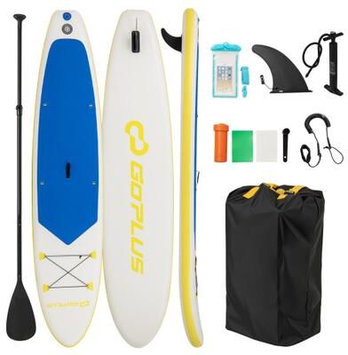 Costway 11 Feet Premium SUP Inflatable Stand Up Paddle Board with Accessories for Youth Adults-L