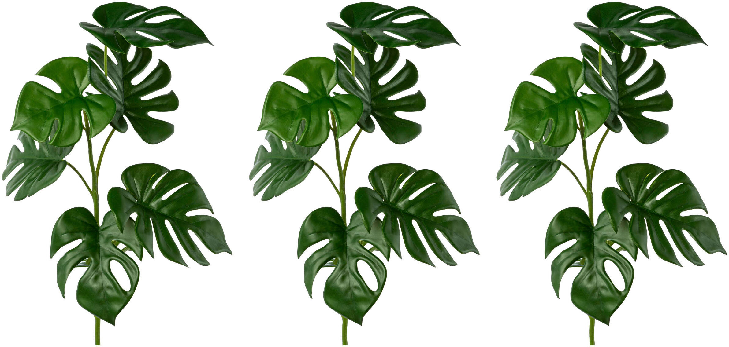Kunstgirlande CREATIV GREEN "Split-Philodendron-Zweig", grün, H:71cm Ø:25cm, Kunststoff, Kunstpflanzen, Kunstgirlande