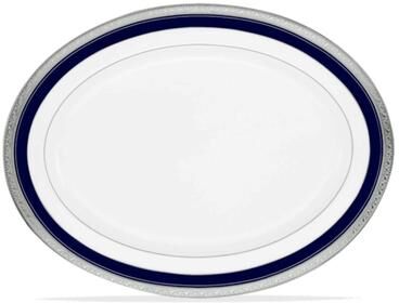 Noritake "Crestwood Cobalt Platinum Oval Platter, 14"""