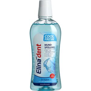 Elina-med Mundspülung dent Cool Fresh, ohne Alkohol, mit Fluorid, antibakteriell, 500ml