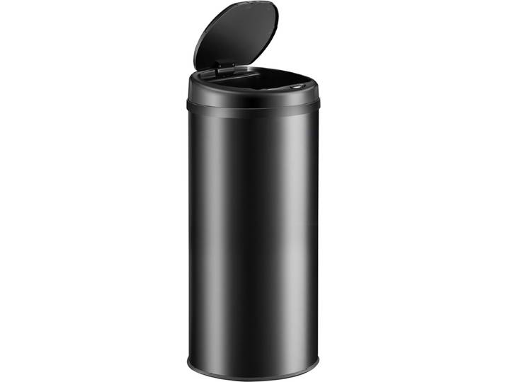 Monzana Prullenbak - Automatisch Rond 50L 31x78cm Display Sensor - Zwart