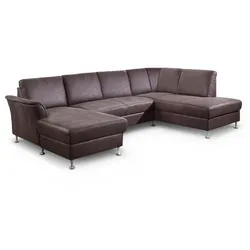 ponsel Wohnlandschaft S112 / L112 Flintstone Mikrofaser Braun Dunkelbraun