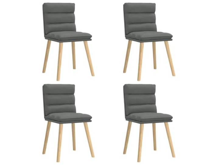 NKOPPFG Esszimmerstühle 4 STK. Dunkelgrau Stoff Metall und Holz Gestell, dicker Schaumstoff, atmungsaktiver Stoff, Esszimmer Wohnzimmer Gästezimmer