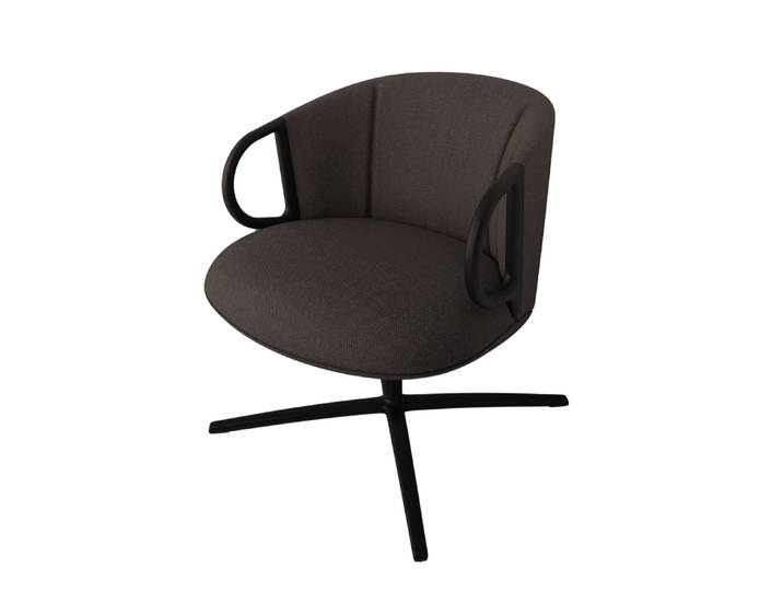 Lounge Sessel Gaber Cucaracha mit niedriger Rückenlehne, Braun, Neu