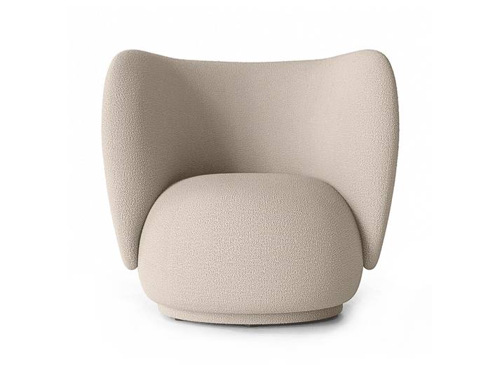 Ferm Living Rico lounge stoel bouclé Wool bouclé natural
