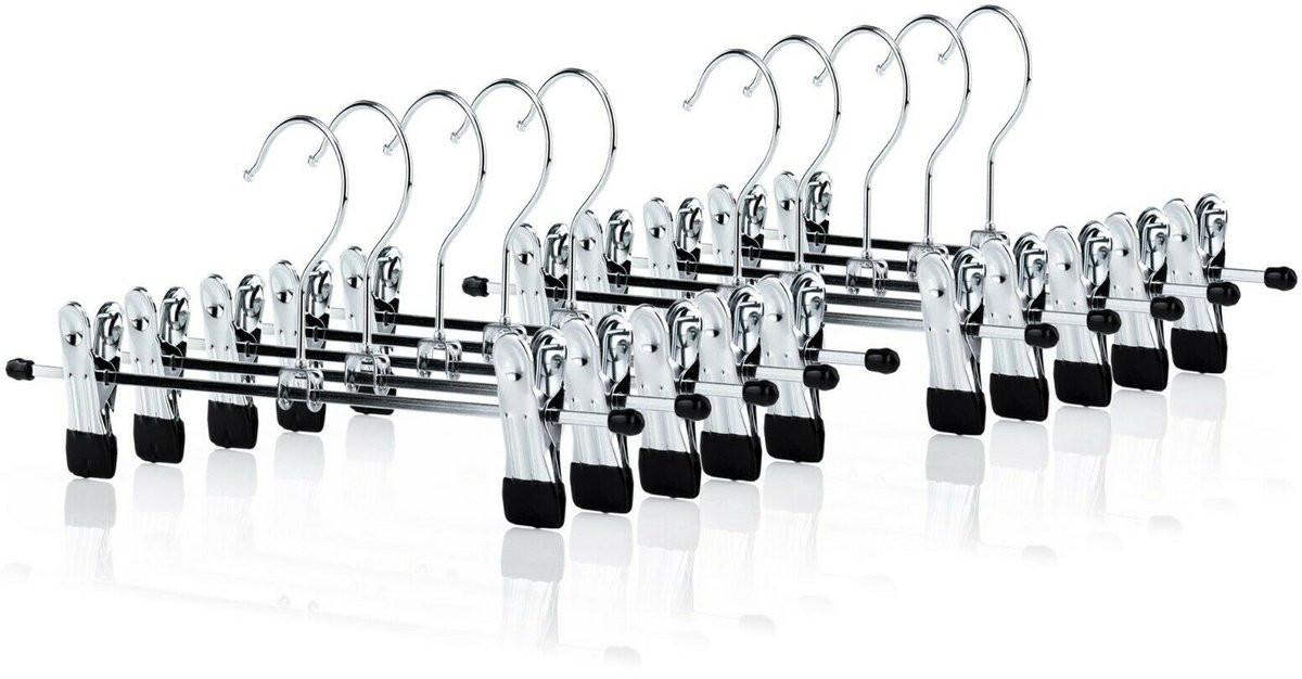 Broek- en rokhanger met clips