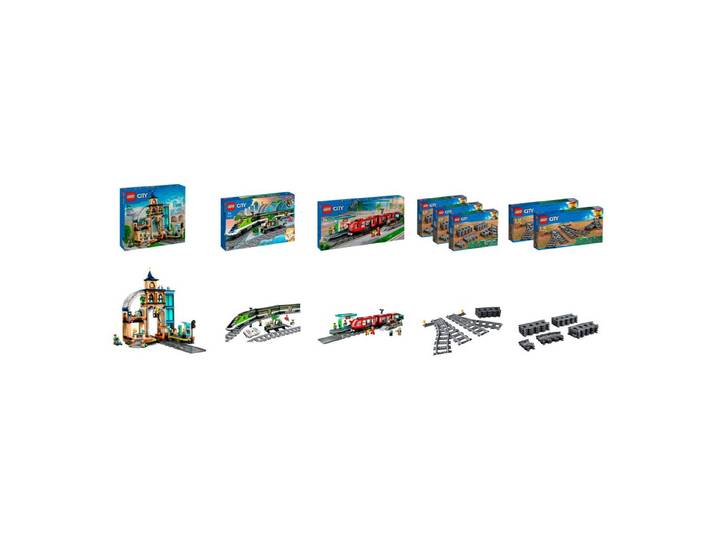 LEGO® Spielwerkzeug LEGO City Bahnhof-Komplett-Set Bundle, Konstruktionsspielzeug
