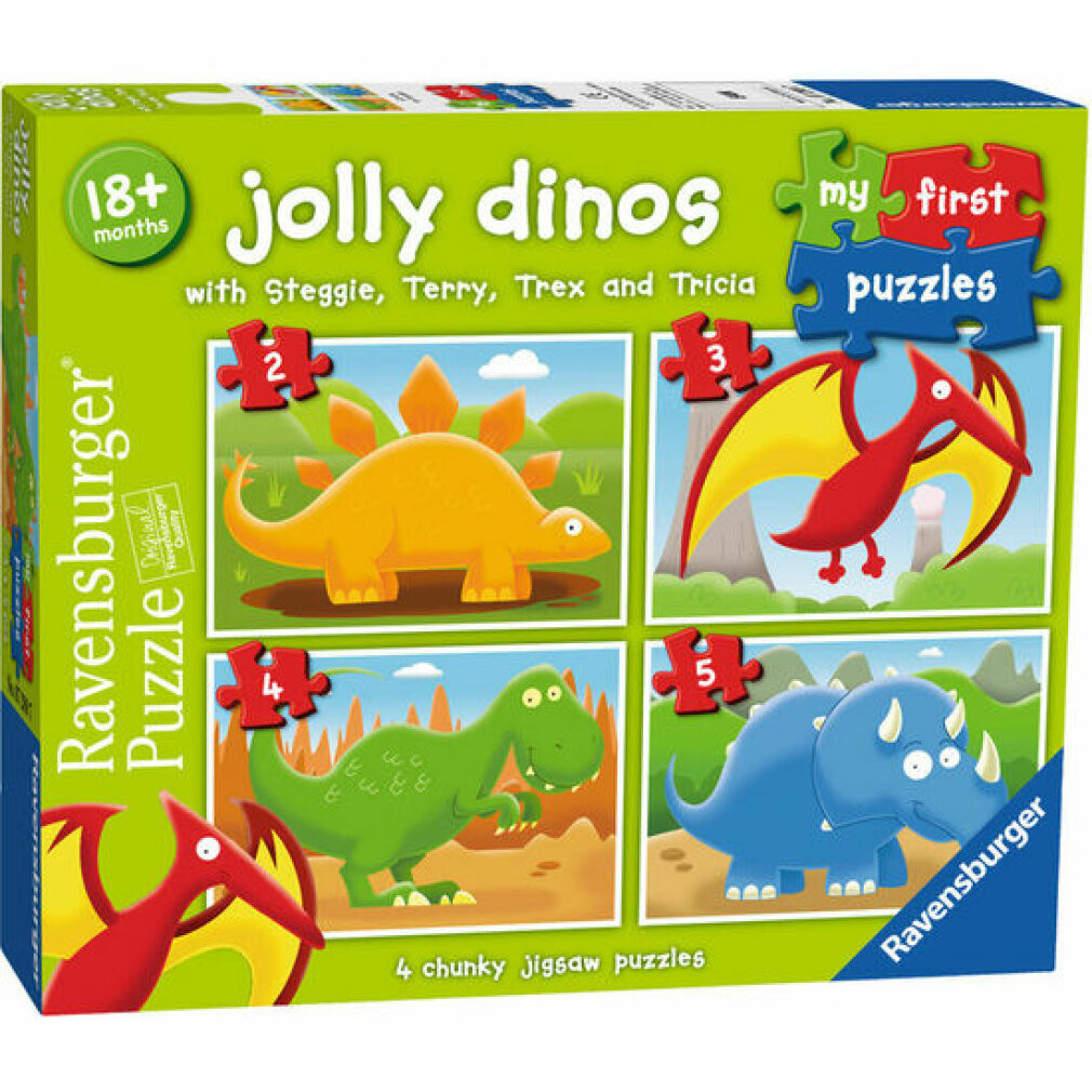 Ravensburger Mijn Eerste Puzzel Vrolijke Dino's 2 stukjes