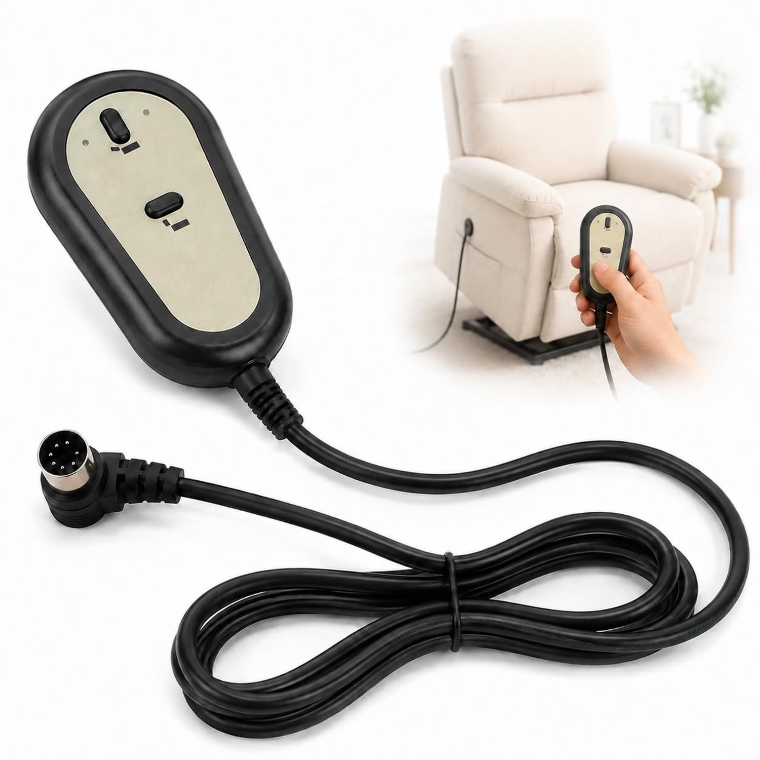 Elektrische Relaxstoel Controller met 5 Pin Bediening en 2 Knoppen