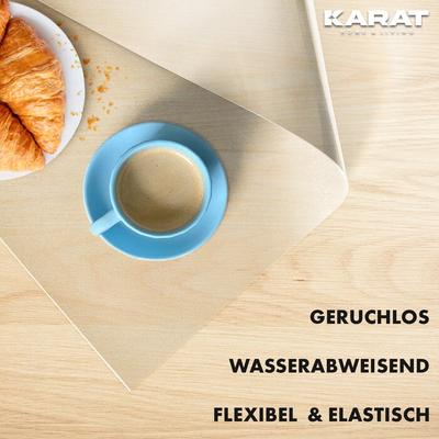 KARAT Tischfolie Empire mit abgeschrägter Kante Transparent Rund 80 cm