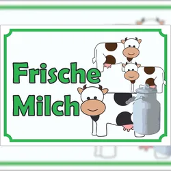 HB-Druck Werbeaufkleber Aufkleber Frische Milch A3 (297x420mm)