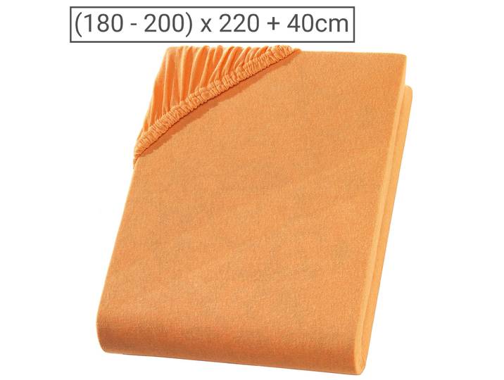 Wasser-/Boxspringbett Superb Qualitäts-Jersey Fixleintuch, orange, 200 x 220 cm