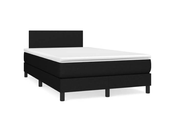 RJPLMFV Lattenrost, gepolstert, 120 x 190 cm, mit verstellbarem Kopfteil Taschenfederkernmatratze, schwarzer Stoff, atmungsaktiv, Rückenstütze, Komfort, mittlere Festigkeit