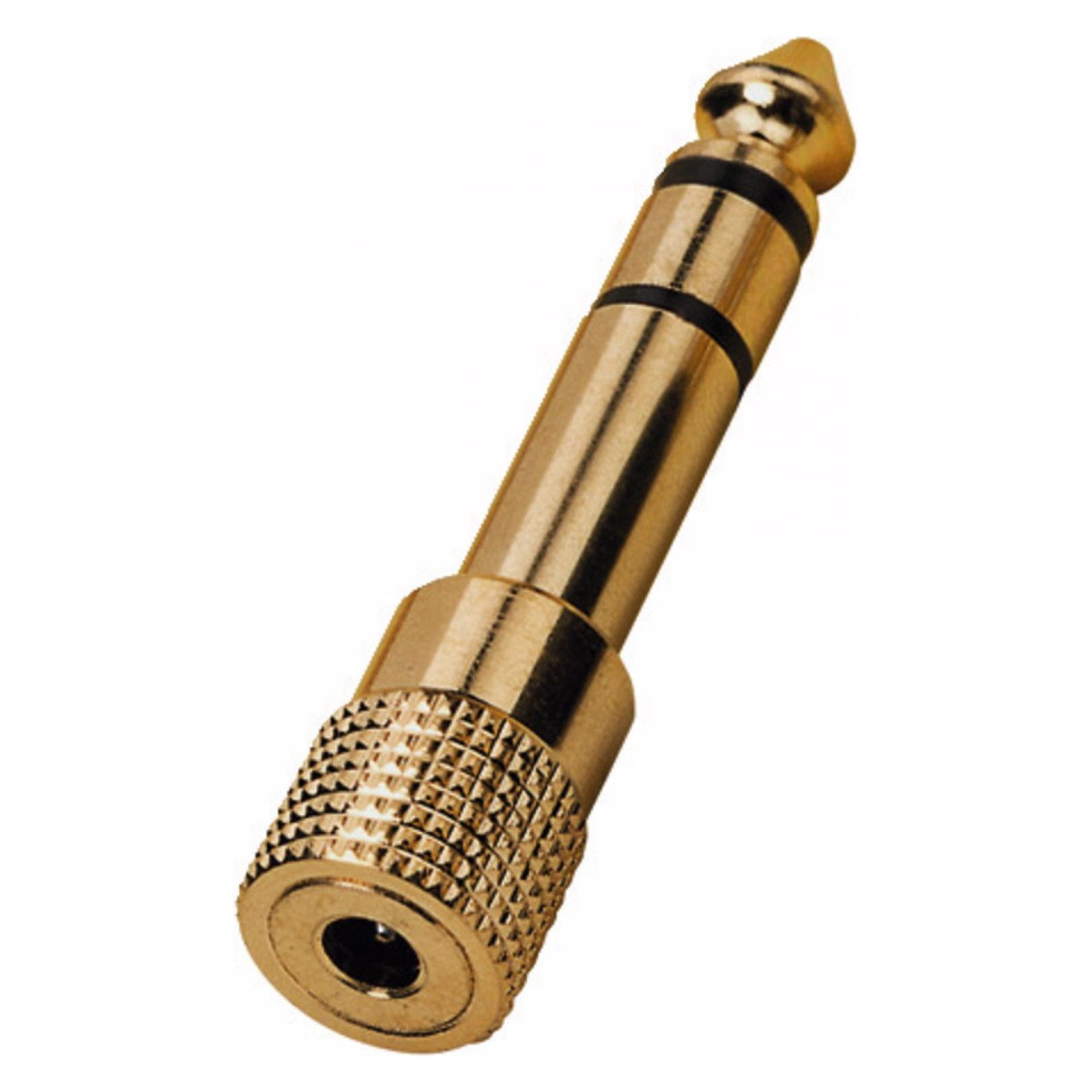 Monacor Uebergangsstueck 3.5mm F / 6.3mm M (Winkeladapter) (HA-37G)