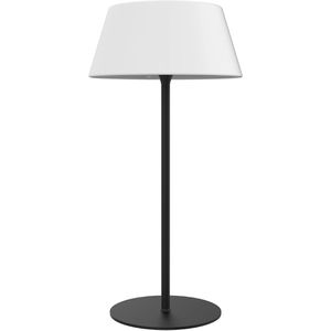 Unilux Tischlampe Loompa, schwarz-weiß, LED, warmweiß, für außen (IP44), mit Touchdimmer, mit Akku