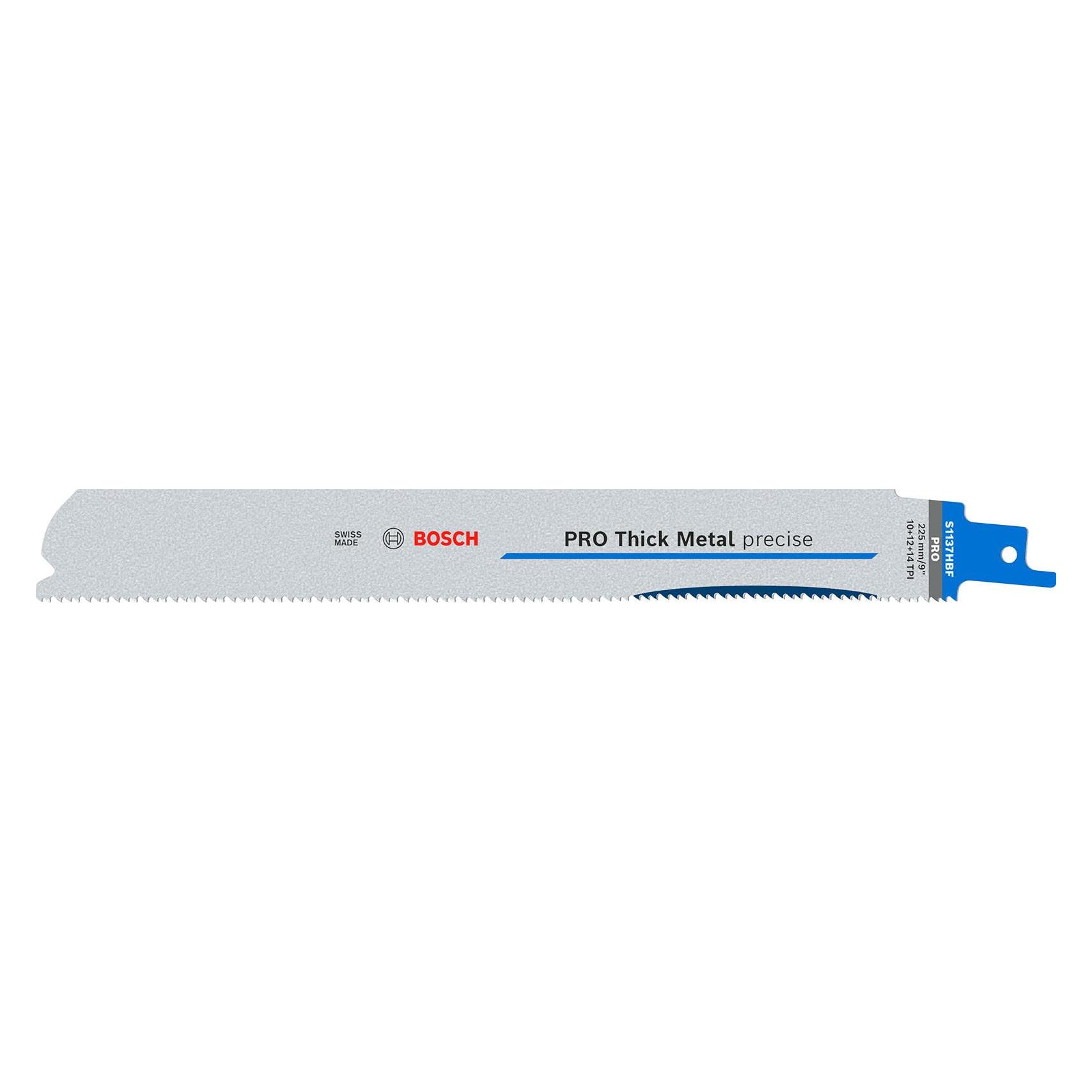 Bosch Professional Zubehör PRO Thick Metal precise S1137HBF Blatt, 1,1 x 25 x 225 mm, 5-tlg. (2608658998)