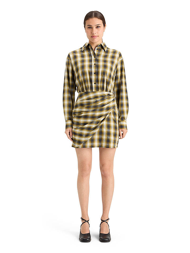 Scotch & Soda Kleid in Schwarz/ Gelb - 34