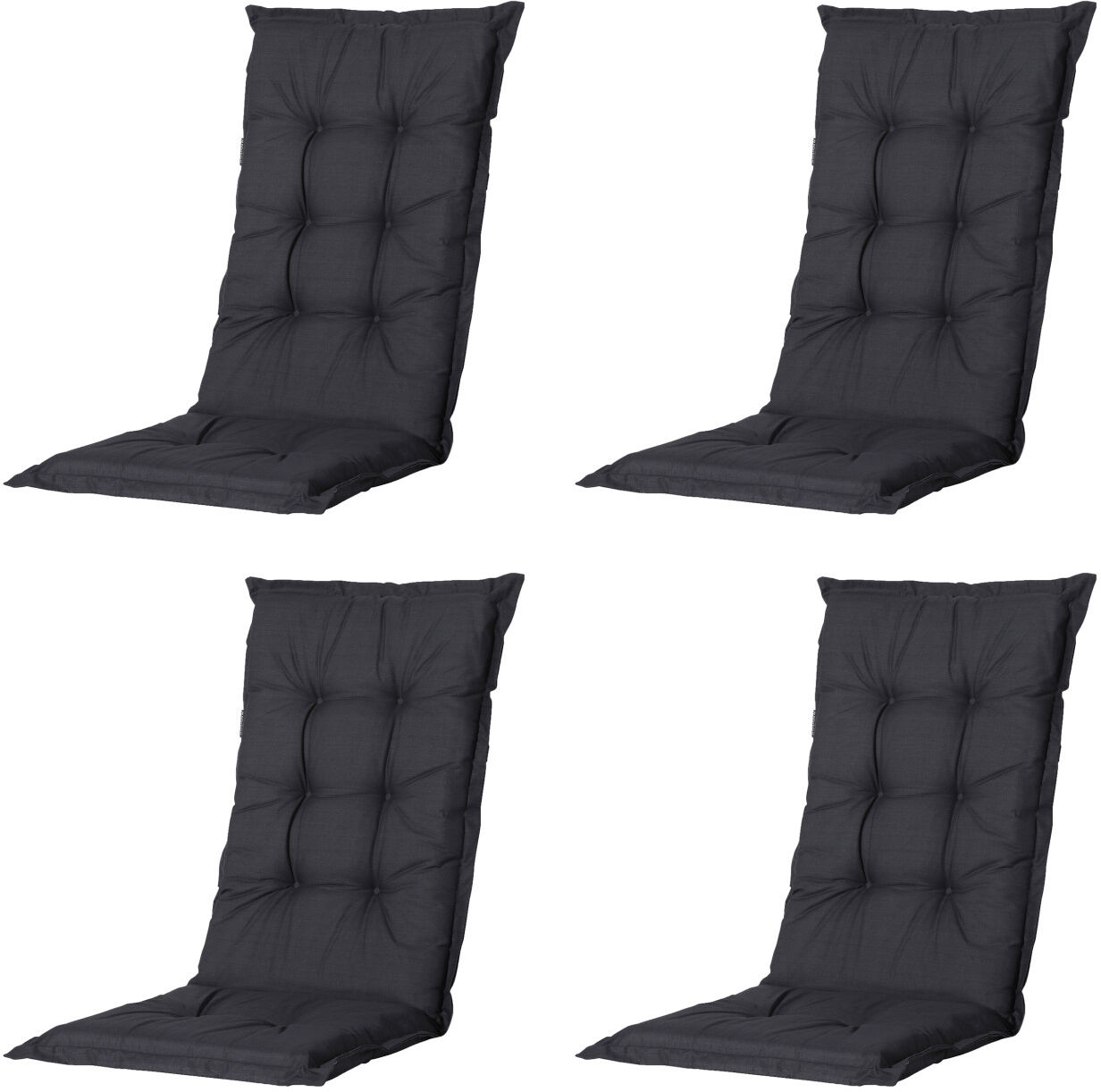 Progarden Garten-Essgruppe Tampa + Faro 4 Personen Kunststoff weiß/schwarz