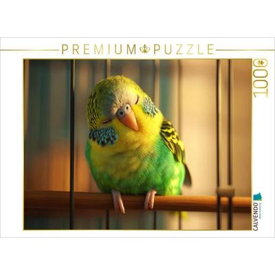 CALVENDO Puzzle Nickerchen Wellensittich im Traumland | 1000 Teile Lege-Größe 64 × 48 cm Foto-Puzzle für glückliche Stunden