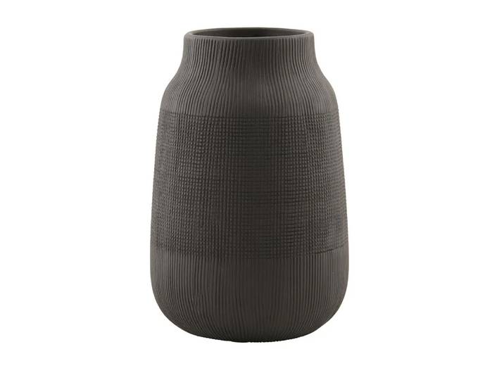 House Doctor Vase rainuré noir
